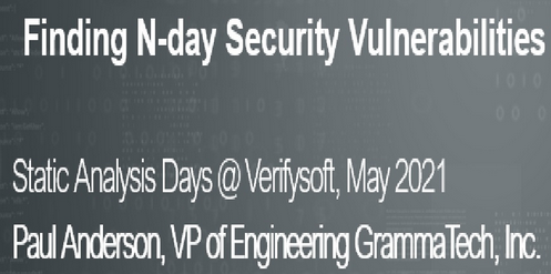 Finding N-day Security Vulnerabilities in Third-party Software