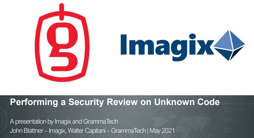 GrammaTech: Tools to Perform a Security Review on Unknown Code